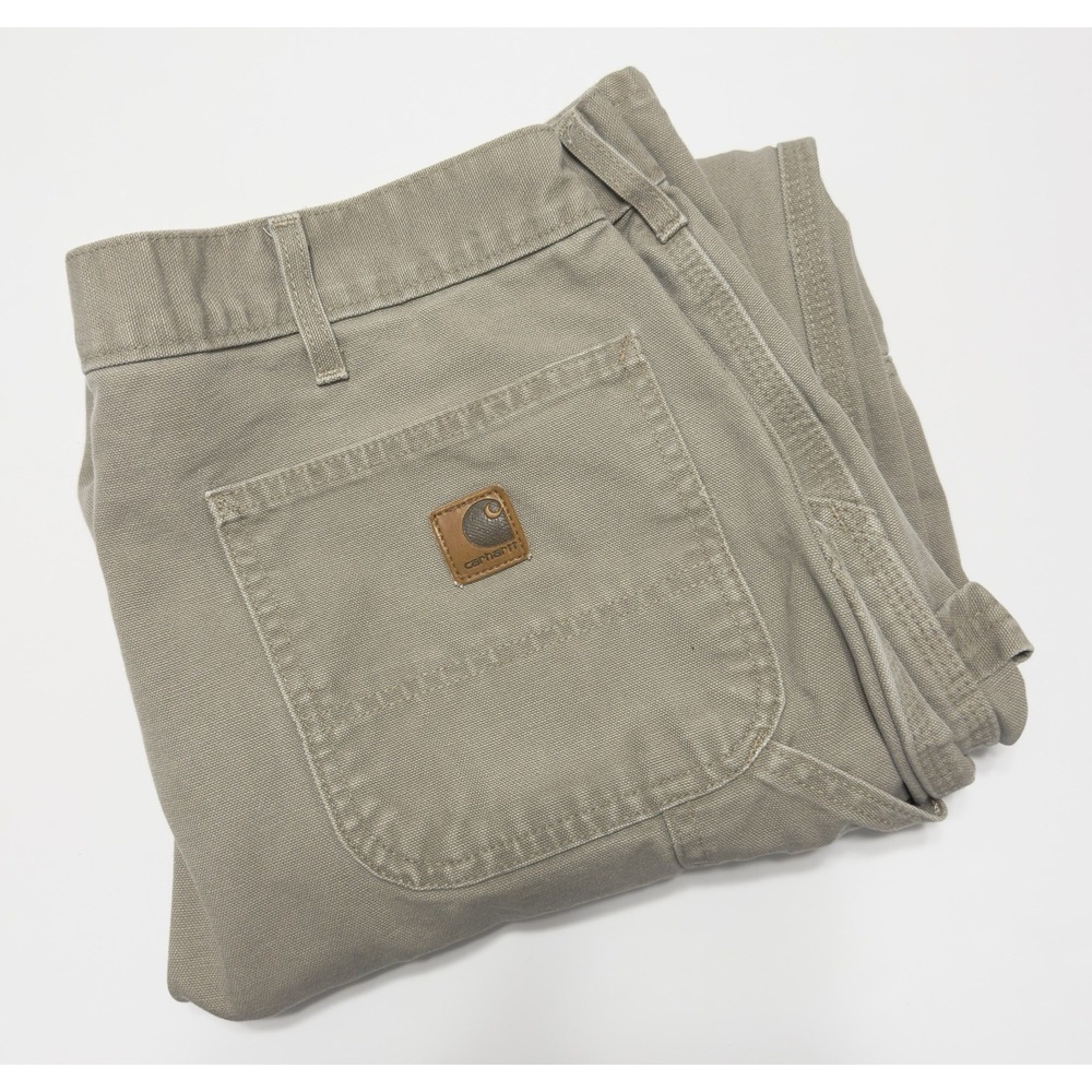 VTG 90s Y2K Carhartt B11 DES Carpenter Dungaree Pants 36x32 Distressed Faded USA